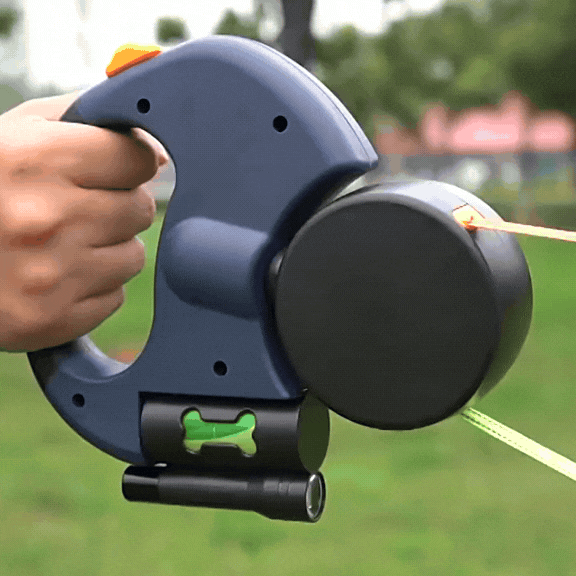 Nooit Meer In de Knopen – Dubbele Hondenriem met LED Licht
