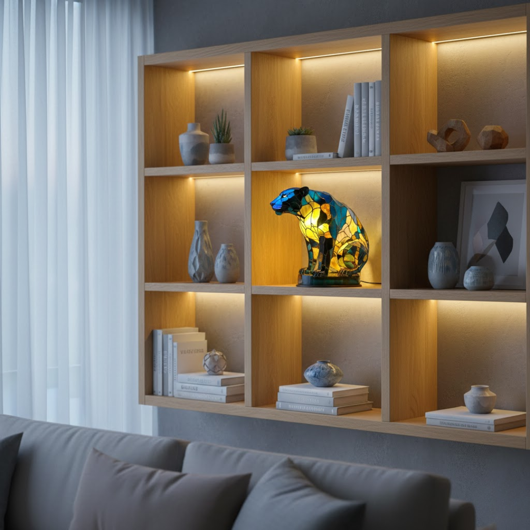 VitraGlow | Artistieke lamp met dierenmotieven in gekleurd glas