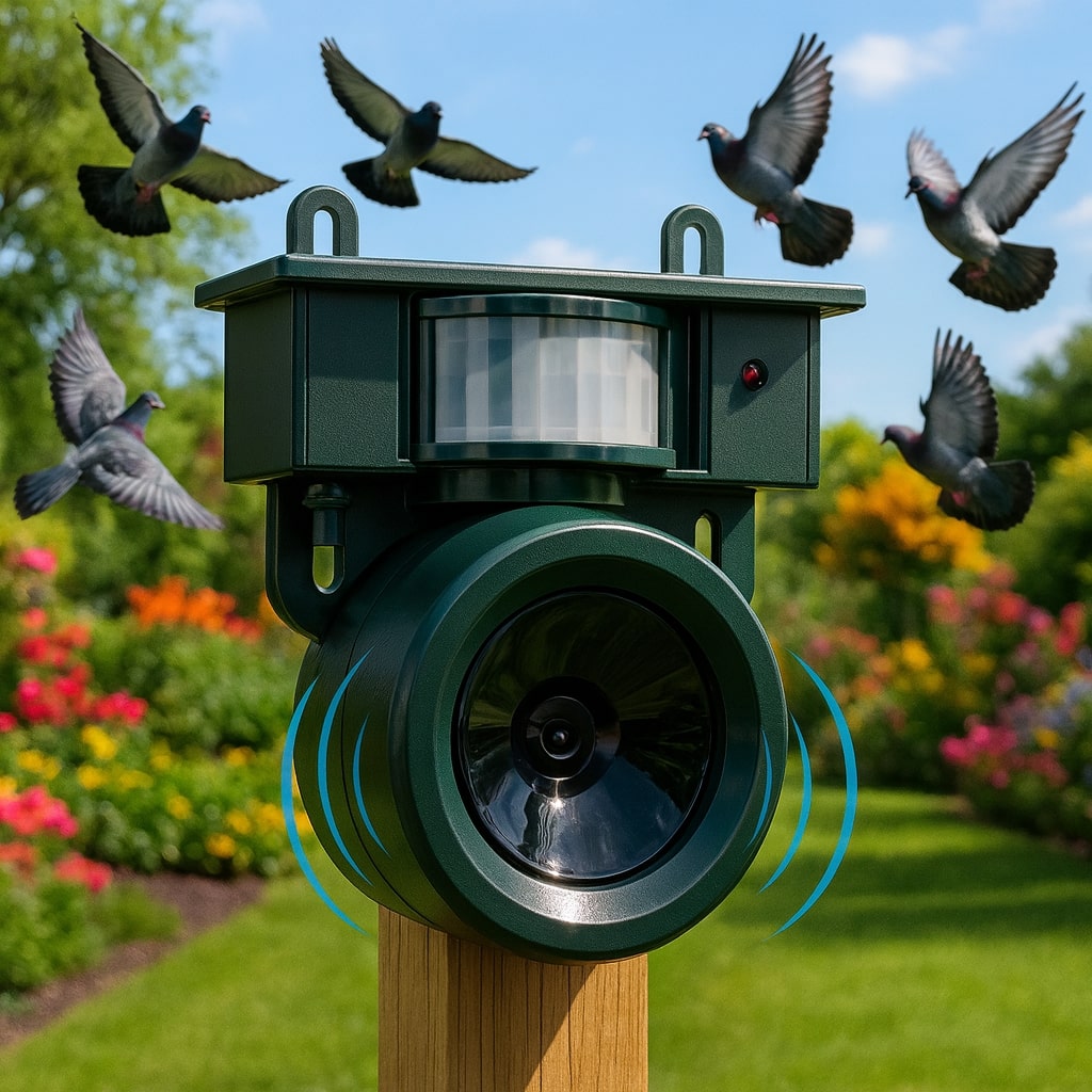 Duiven verjagen van Balkon & Tuin | Vogelafschrikapparaat | VogelBlock