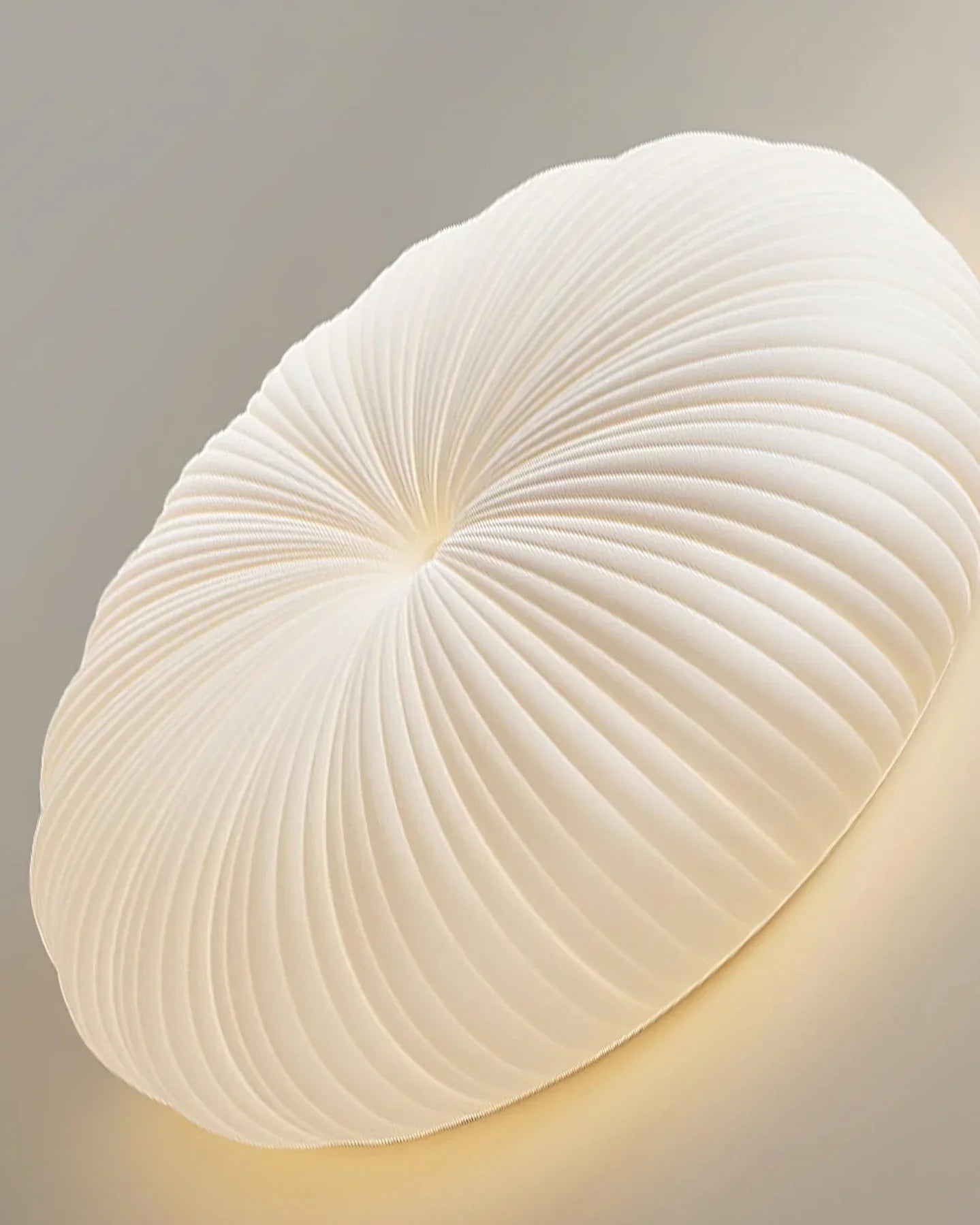 Moderne plafondlamp in koepelvorm – Geïnspireerd op een schelp, Japandi-stijl