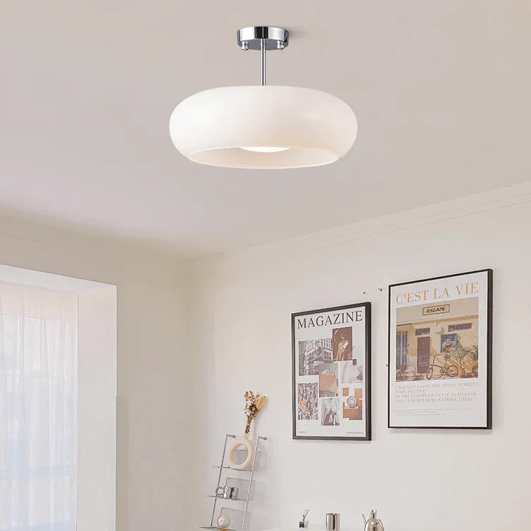Elegante hanglamp met glazen kap