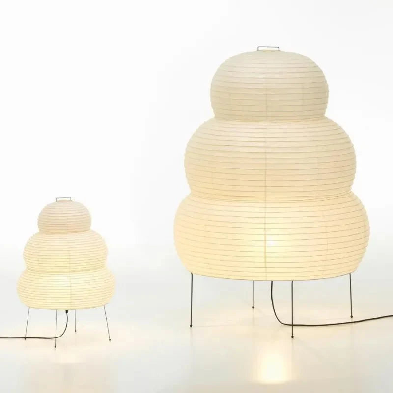 SabiGlow - Artistieke vloerlamp van rijstpapier Wabi Sabi met verstelbare standaard