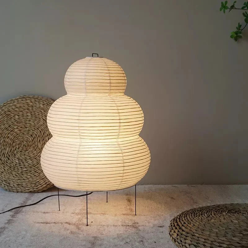 SabiGlow - Artistieke vloerlamp van rijstpapier Wabi Sabi met verstelbare standaard