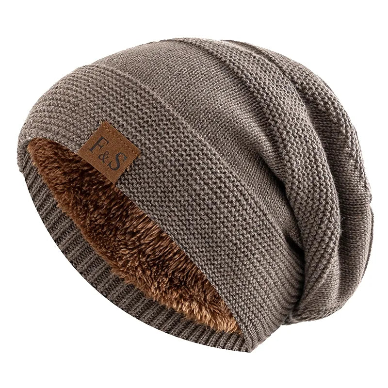 Skanto | Luna Warme Winter Beanie – Zacht Gebreid met Fleece Voering
