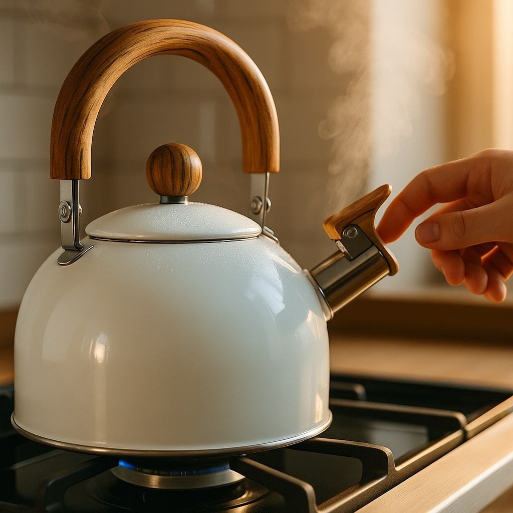 Waterkoker voor Inductie & Fornuis | Waterketel van RVS in Retro Look | Kessora