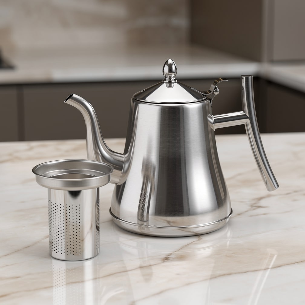 Waterkoker met filter van roestvrij staal | Waterketel met zeef | Theekoker | Stahlia