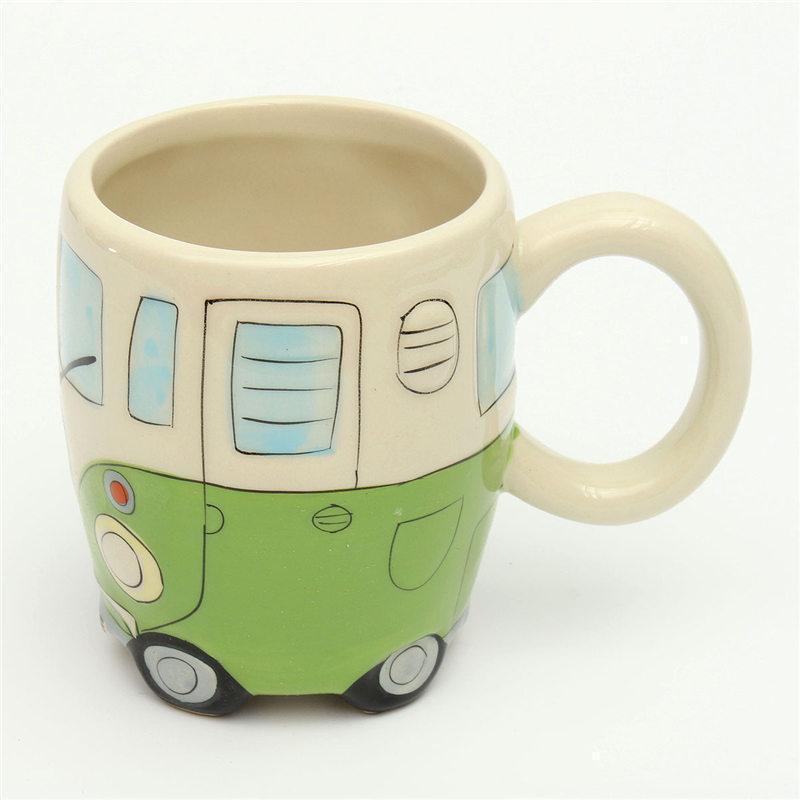GroovyCup Camperbus-Becher – Retro-keramische Koffiemok 330 ml