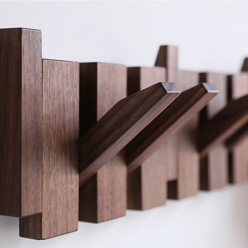 Skanto | HarmonyCoat Piano Kledingrek | Wandgemonteerd met Haken | Massief Hout
