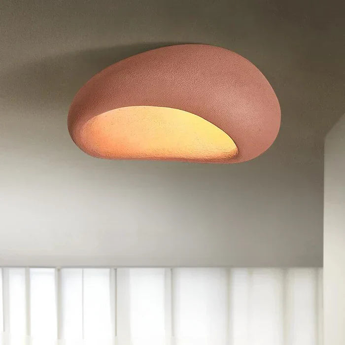 LED plafondlamp in wabi-sabi stijl – decoratieve organische plafonnière