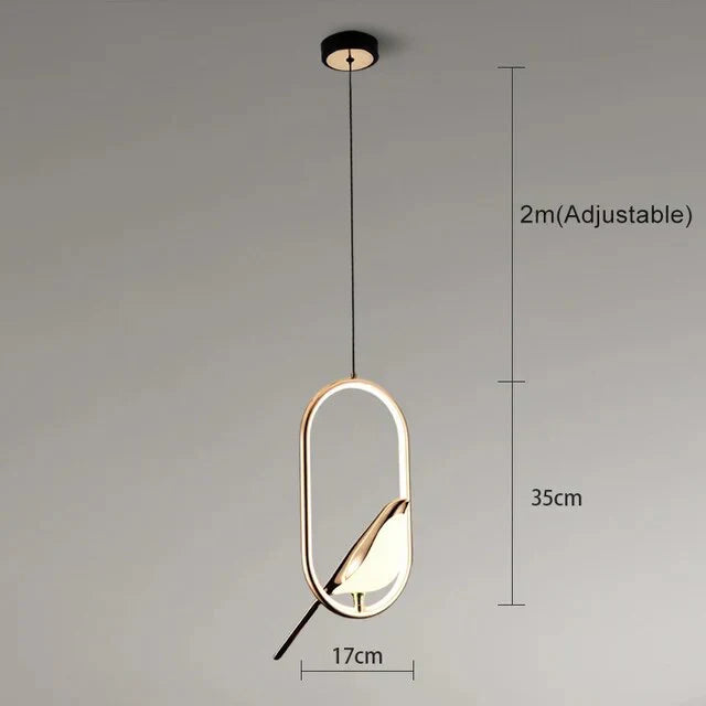 Luxe Hanglamp met Gouden Vogel