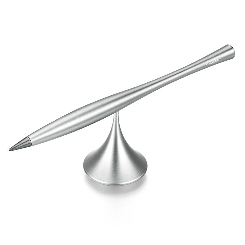 Tintenloze eeuwige metaalpen, met vervangbare metalen punt, draaibare basis & gladde aluminiumlegering behuizing, voor kantoor, werk & studie