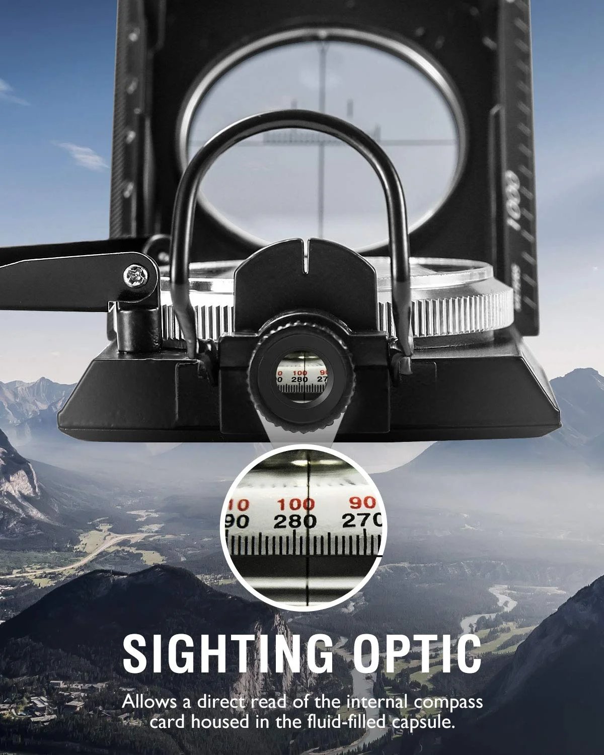 Multifunctionele Militaire Richtkompas met Clinometer