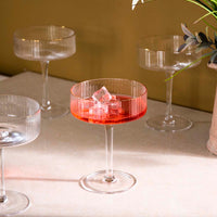 Rippierte Coupe Cocktailglazen - Set van 6