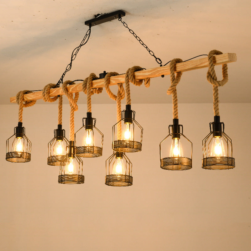 Epoch Retro Industriële LED Hanglamp in Zwart Metaal, Voor Bar