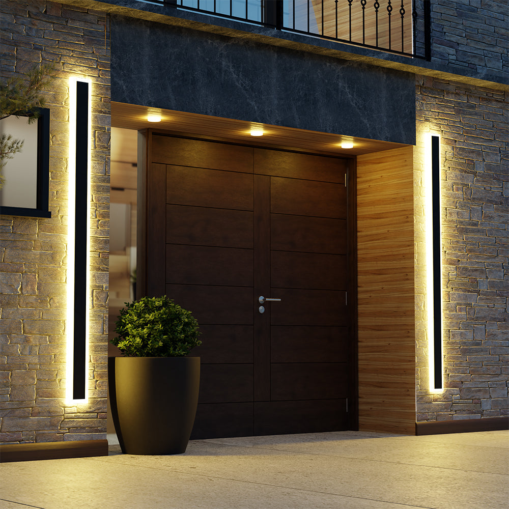 Vynn Moderne Waterdichte LED Wandlamp Buiten Zwart/Wit