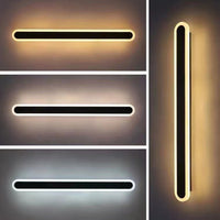 Arisha Lineaire LED Dimbare Buitenwandlamp Zwart Gang Terras Metaal