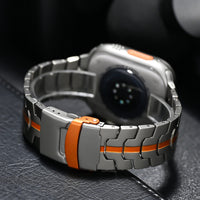 Veralis Titanium Apple Watch Band Met Hypoallergene Sluiting