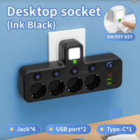 Wandcontactdoos | Individueel schakelbare stopcontacten | USB oplaadpoorten | WallCharge