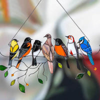 Gebrandschilderd glas vogel Suncatcher