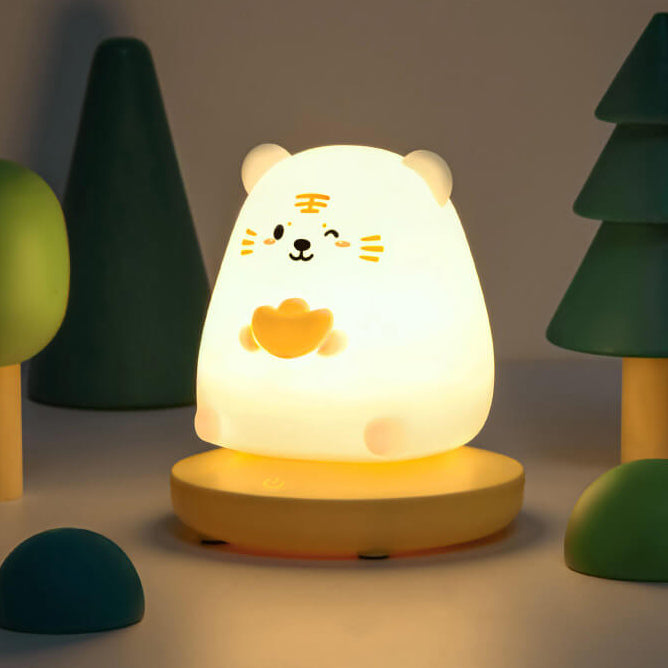 Dier-LED-nachtlamp | Schattig siliciumontwerp | Ingebouwde LED