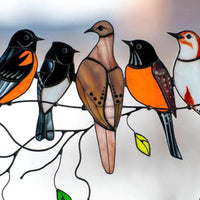 Gebrandschilderd glas vogel Suncatcher