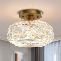 LustraTex Plafondlamp | Industrieel ontwerp van gestructureerd glas