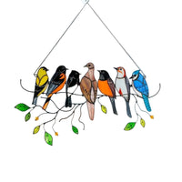 Gebrandschilderd glas vogel Suncatcher