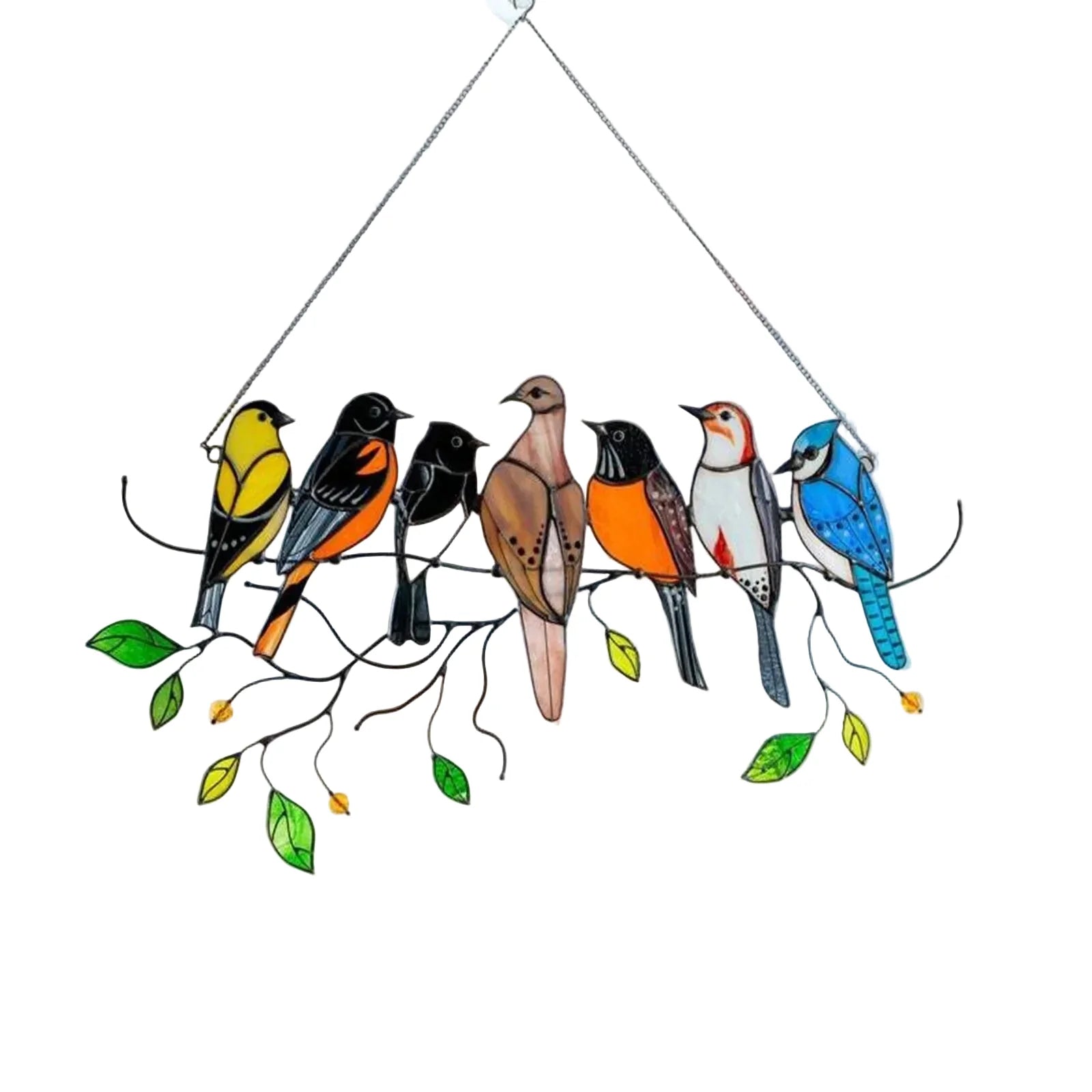 Gebrandschilderd glas vogel Suncatcher