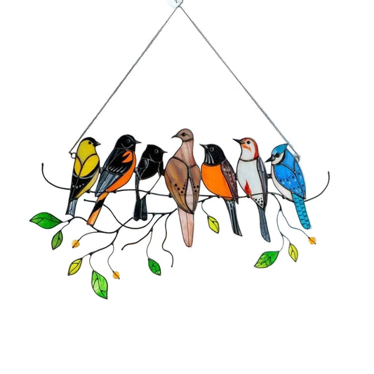 Gebrandschilderd glas vogel Suncatcher