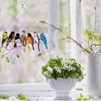 Gebrandschilderd glas vogel Suncatcher