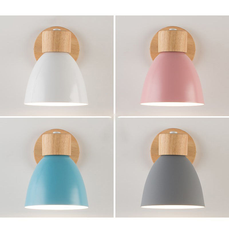 Moderne Minimalistische Houten Kegel LED Wandlamp | 1-Licht