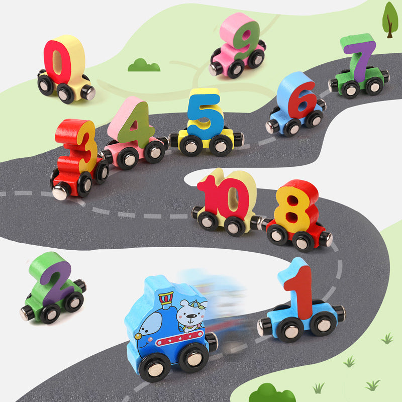Trein leren en spelen | Deze Learn & Play treinset is ontworpen voor kleine handjes en ondersteunt het vroegtijdig leren van wiskunde door middel van spelen met de handen.