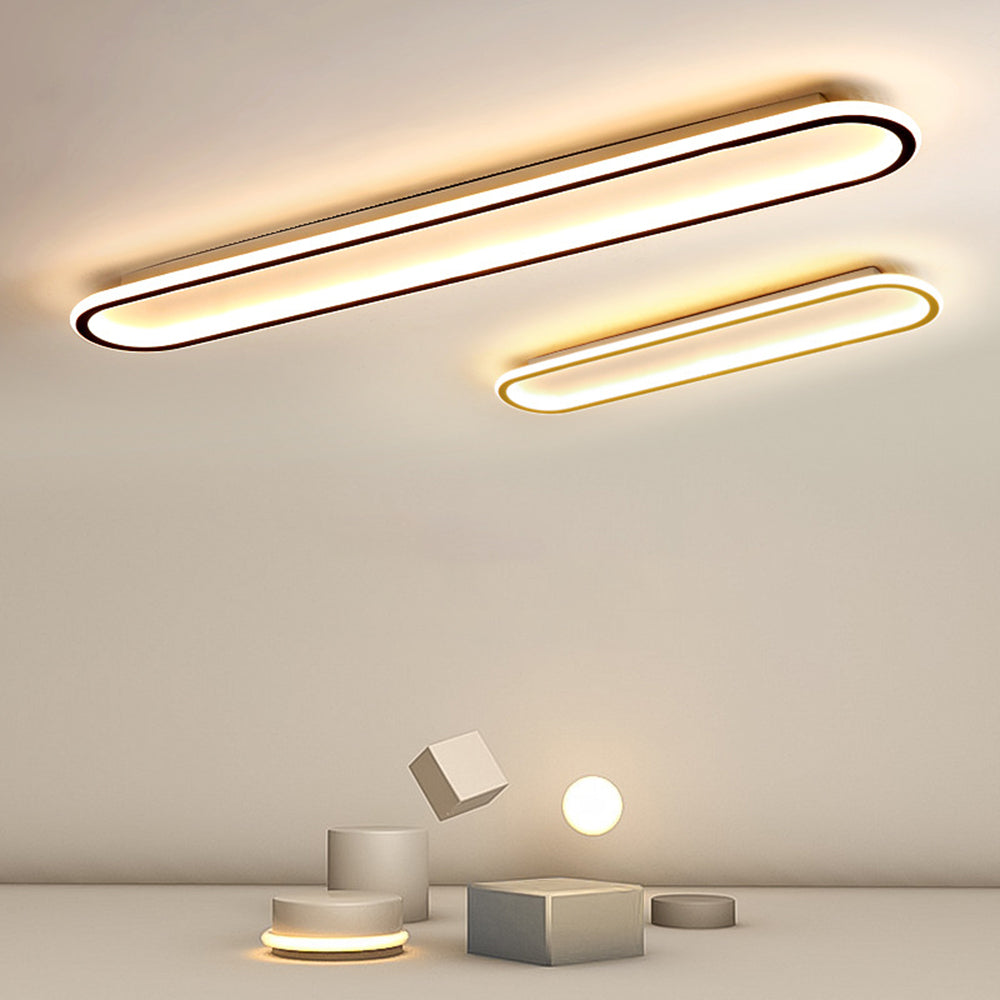 Arisha Plafondlamp Rechthoekig Zwart/Goud Slaap-/Woonkamer