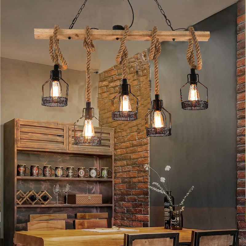 Epoch Retro Industriële LED Hanglamp in Zwart Metaal, Voor Bar