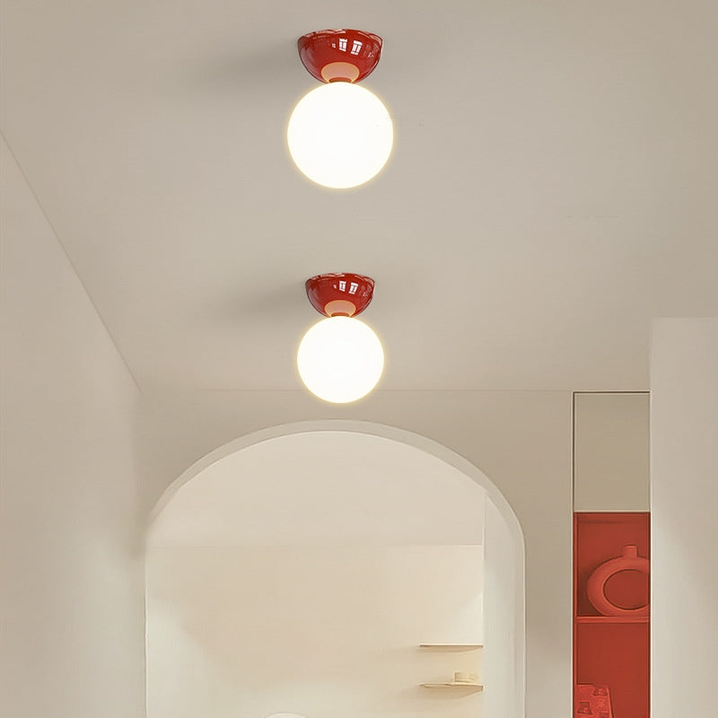 Valentina Moderne Plafondlamp Met Flush Montage Metaal Glas Slaapkamer