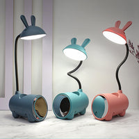 BunnyGlow Creatieve LED Touch-Lamp met Pennenhouder | USB Oplaadfunctie | Bureau Lamp | Kinderkamer Decoratie