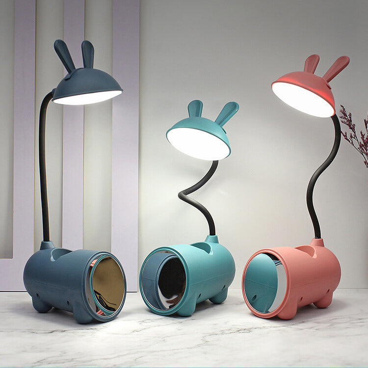 BunnyGlow Creatieve LED Touch-Lamp met Pennenhouder | USB Oplaadfunctie | Bureau Lamp | Kinderkamer Decoratie
