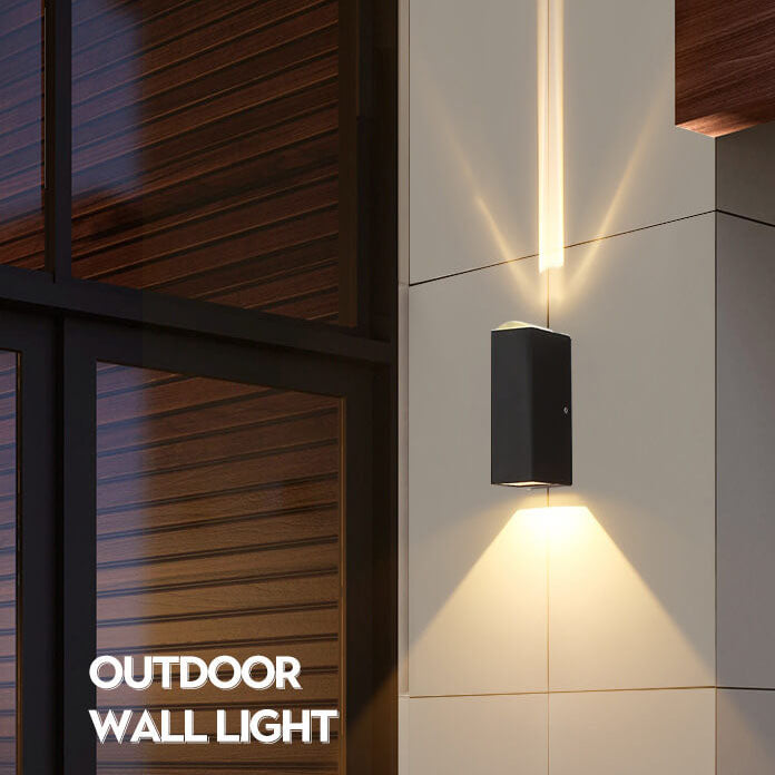 Moderne waterdichte rechthoekige LED-wandlamp voor buiten