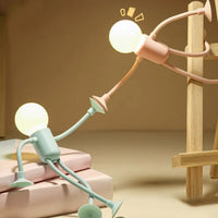 Buigbare nachtlamp met speelse design voor gezellige avonden