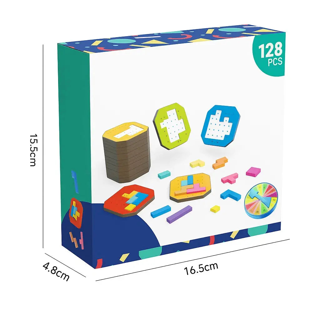 BrainBuild™ | Logisch puzzelspel voor kinderen & gezin, 108 blokken + 20 taken