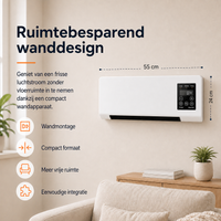 Compacte wandventilator – Draagbare verkoeling met afstandsbediening