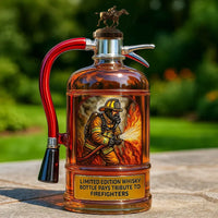 BlazeGuard – Brandweerman Eerbetoon Whisky Fles