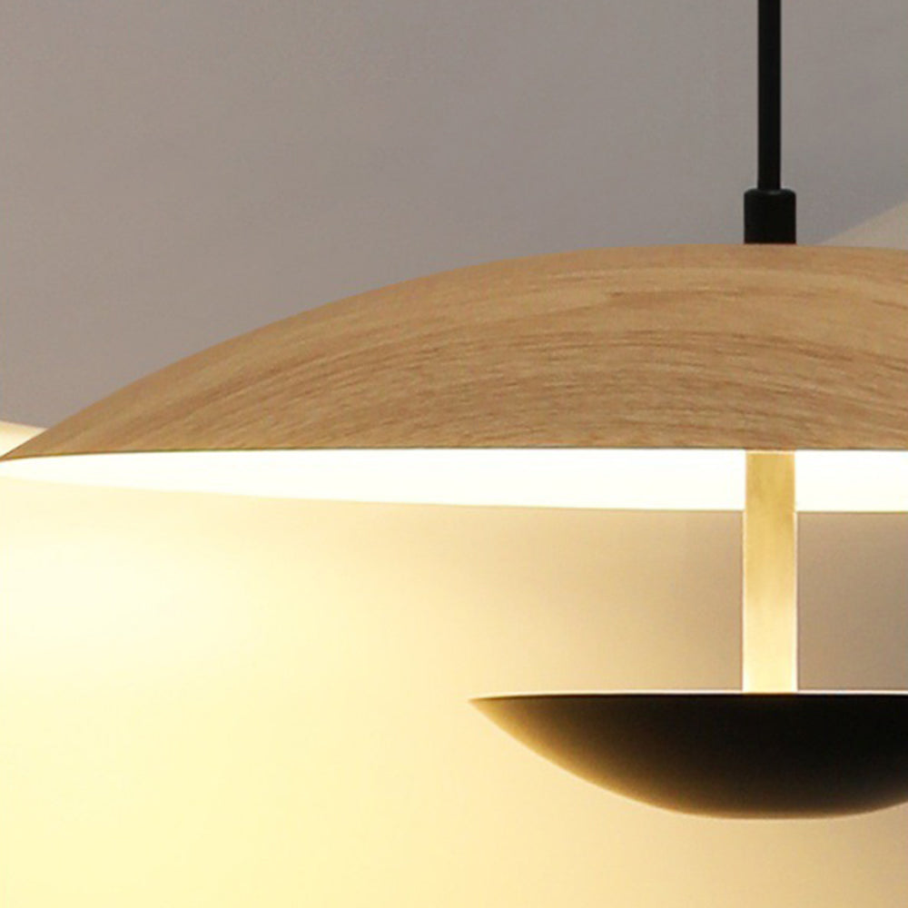 Zephy Hanglamp Dôme Traditioneel. Hout/Bruin. Woonkamer/Eetkamer