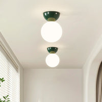 Valentina Moderne Plafondlamp Met Flush Montage Metaal Glas Slaapkamer
