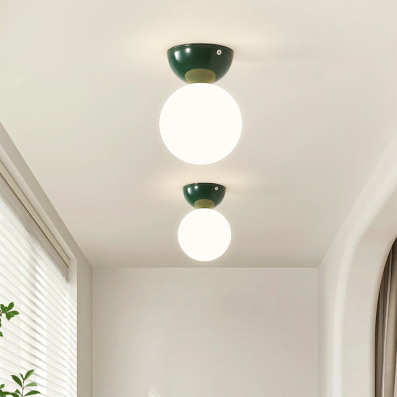 Valentina Moderne Plafondlamp Met Flush Montage Metaal Glas Slaapkamer