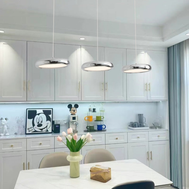 Aria Moderne Minimalistische Hanglamp Rood Zwart Zilver Metaal Slaapkamer