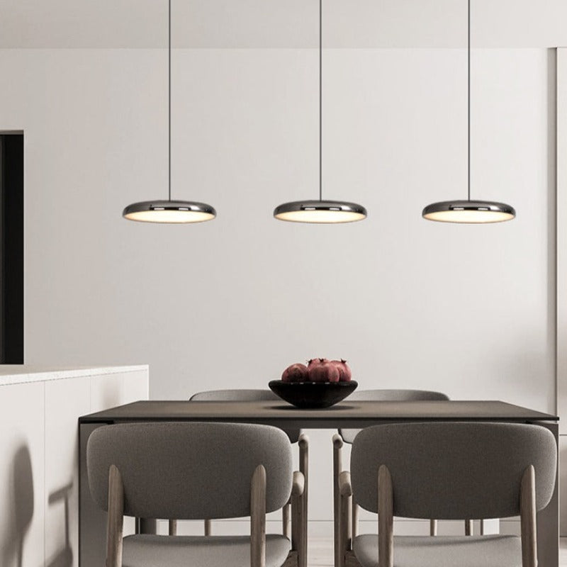 Aria Moderne Minimalistische Hanglamp Rood Zwart Zilver Metaal Slaapkamer