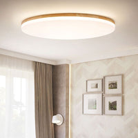 Eilo LED Plafondlamp Groot Rond Modern Hout