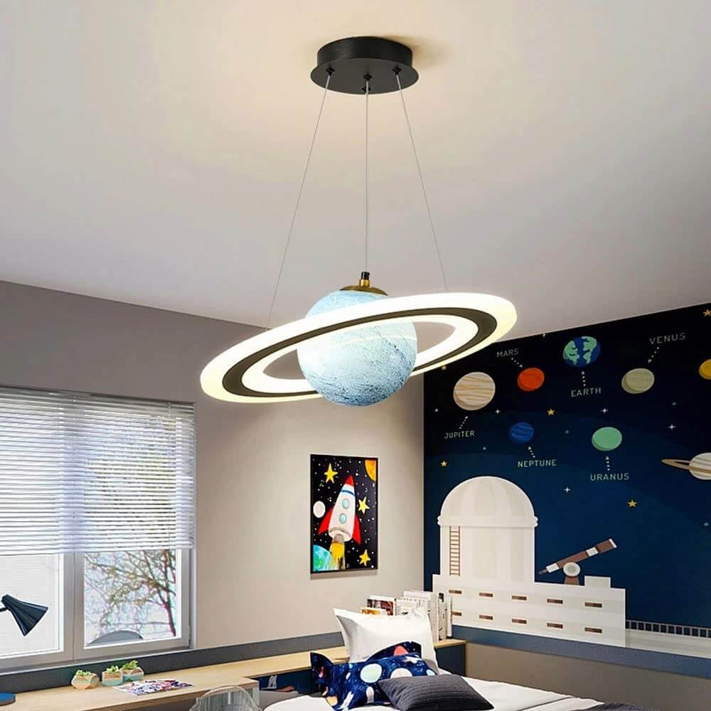 Kinder LED Hanglamp in Planeetstijl – Magische Sfeer
