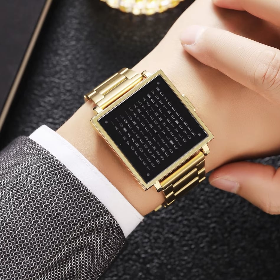 LexoTime - Unisex Tekstuele Horloge